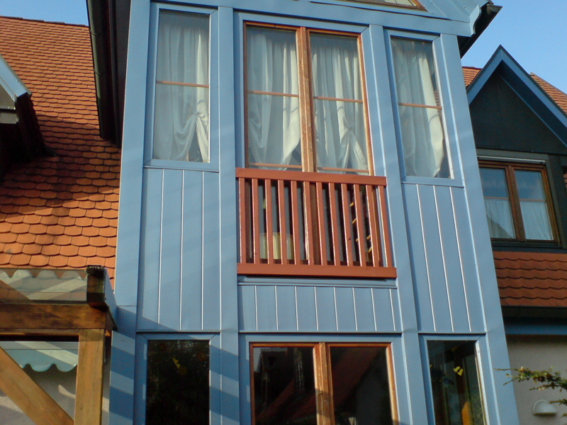 Erkerverkleidung - Aluminium Taubenblau Image